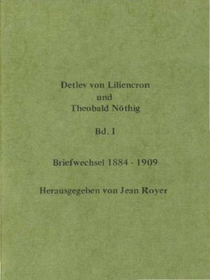 cover image of Detlev von Liliencron und Theobald Nöthig
